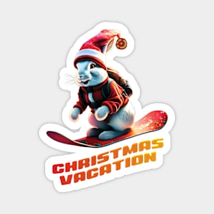 Cute Christmas Bunny - Christmas Vacation Magnet