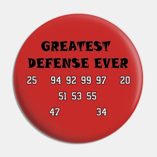 The Best Football Defense Ever - The Tampa Bay Bucs Pin