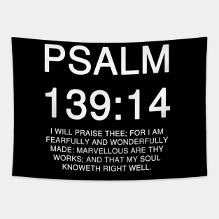 Psalm 139:14 Bible Verse KJV Text Tapestry