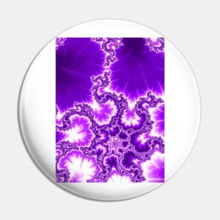 Purple/White Fractal Pin