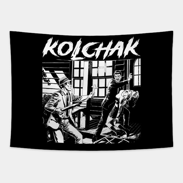 Pencil White Kolchak Adventure aniversary Tapestry by regencyan