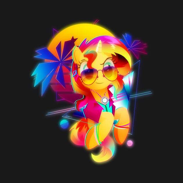 Synthwave Sunset Shimmer by Ilona's Store