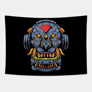 Lion cyborg Tapestry