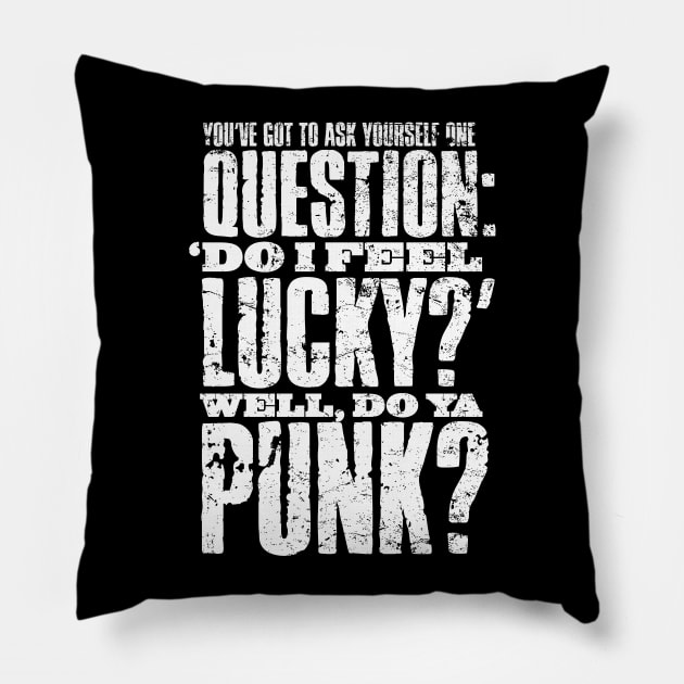 Feeling Lucky Punk? Pillow by MindsparkCreative