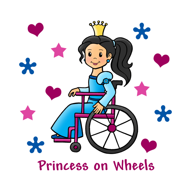 Princess On Wheels (Black Hair) by AnitaValle