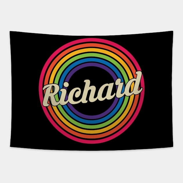 Richard - Retro Rainbow Style Tapestry by MaydenArt