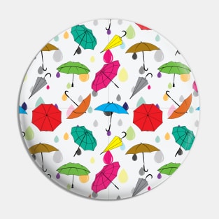 Raindrops and Umbrella Pin