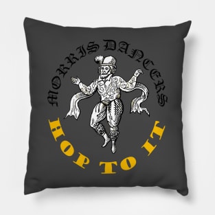 Morris Men Hop To It Fun Vintage Illustration Pillow