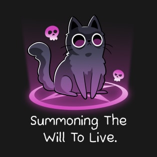 Summoning The Will To Live Cat T-Shirt