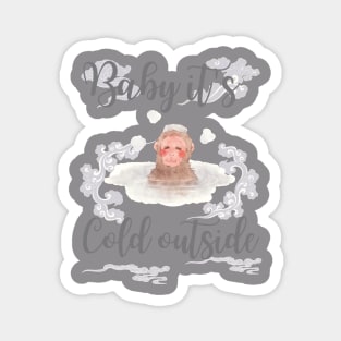 Japanese snow monkey Magnet