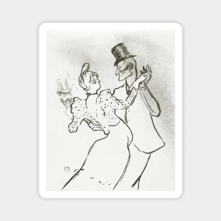 Dancing in the Moulin Rouge by Henri de Toulouse-Lautrec Magnet