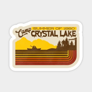 Camp Crystal Lake Vintage 70s Travel Souvenir Magnet