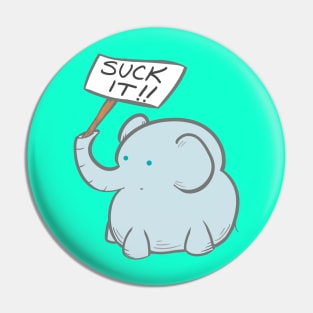 Angry Elephant Pin