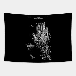 Artificial hand 1947 Patent , Prosthetic hand Patent Artificial hand, Prosthetics Office Wall Art Print, Doctors Patent Illustration Tapestry