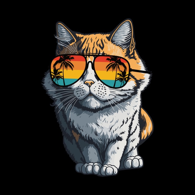 Cool Feline in Shades: Whiskered Purrfection for Cat Miaw Lovers by star trek fanart and more