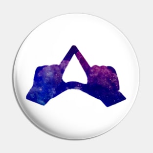 Tri Delta Hands Sign (Astro) Pin