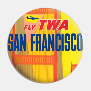 Vintage Travel Poster USA San Francisco Pin