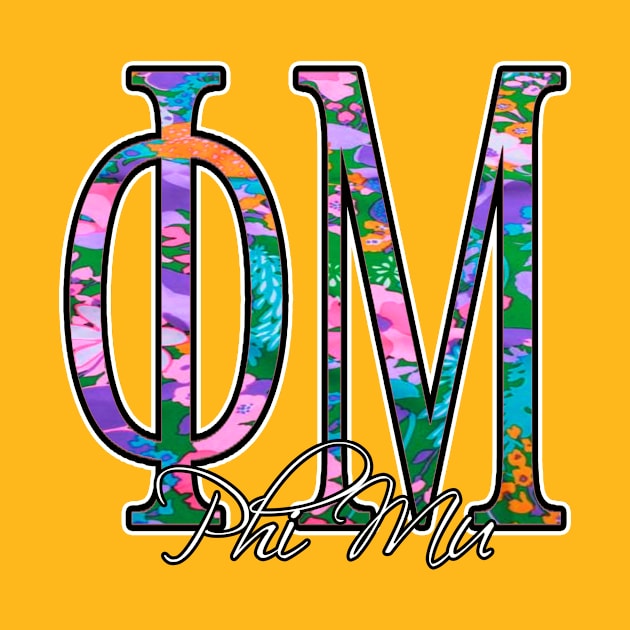 Phi Mu Purple Floral Design by artbyomega