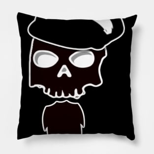 Skull with goatee Pillow