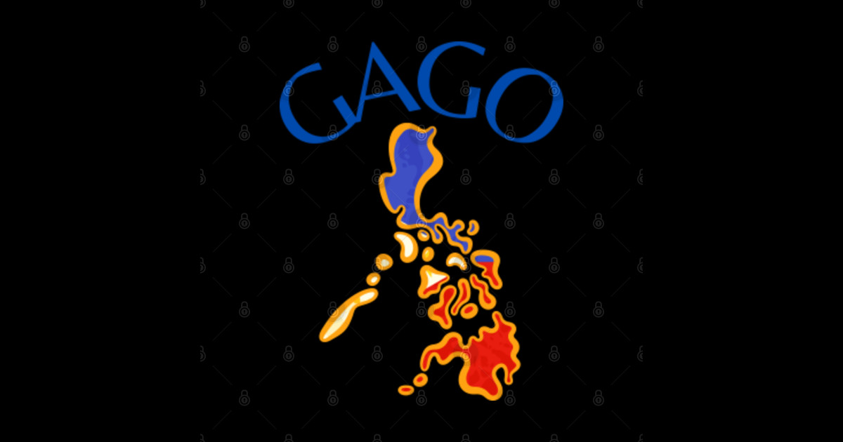 philippine map gago tagalog word Philippine Map Posters and Art