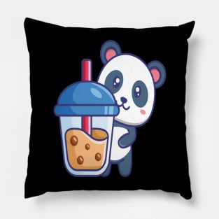 Kawaii Cute Anime Panda Otaku Japanese Bubble Boba Tea Pillow