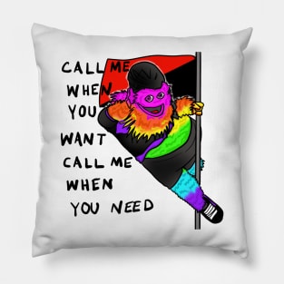 Gritty Rainbow Antifa Call Me Pride Pillow