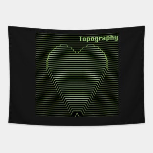 Topography Heart Tapestry