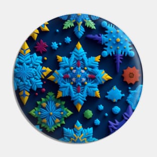 Colourful Ice Crystal Pin