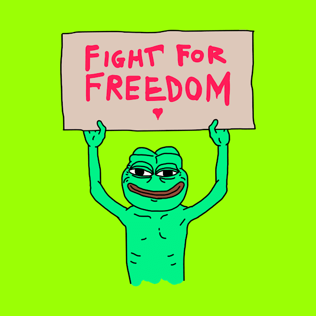 Pepe The Frog Fight For Freedom by Crypty