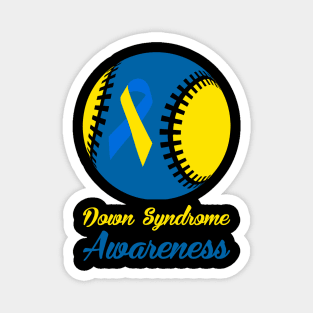 Down Syndrome Awareness Baseball Player Gift Magnet