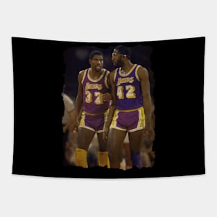 Magic Johnson and James Worthy, 1985 Tapestry