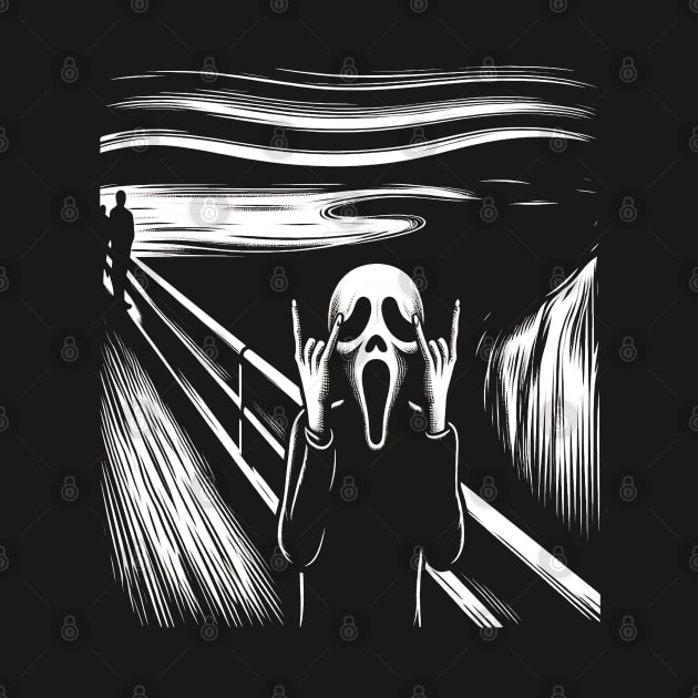 The Scream Rocks in Black and White by MetalByte