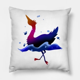 Splashing Bird Pillow