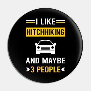 3 People Hitchhiking Hitchhiker Pin
