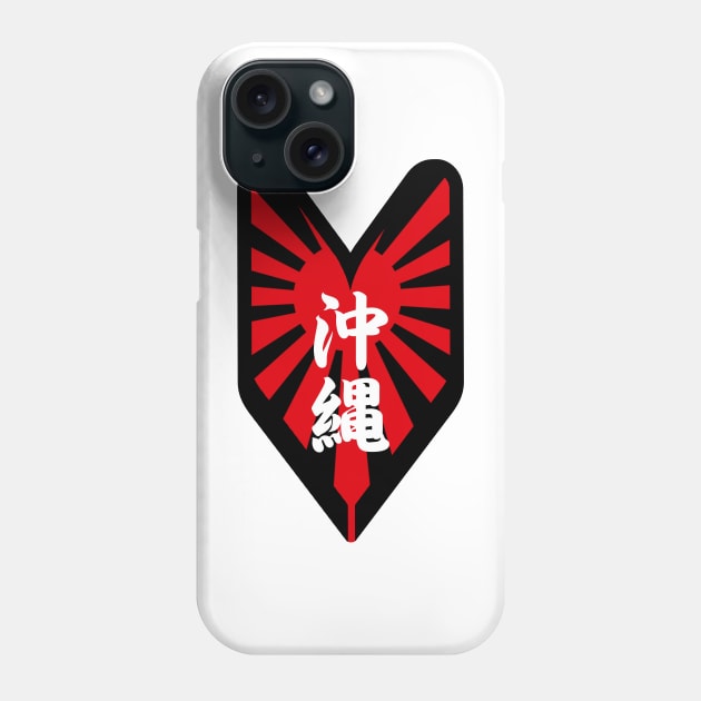 Okinawa Japan Kanji New Driver Sign Drifting JDM Rising Sun Flag Fast X Phone Case by ArtIzMuzikForTheEyez