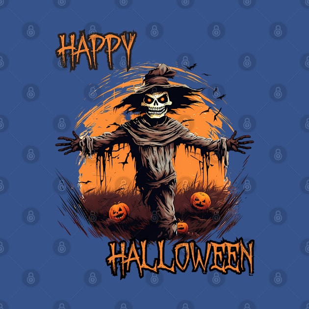 Spooky Scarecrow Happy Halloween by DivShot 