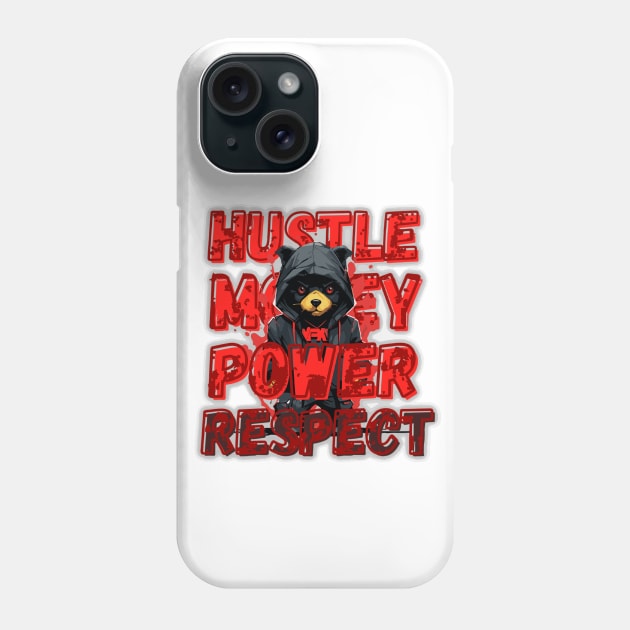 red hustle bear Phone Case by Buda apparel