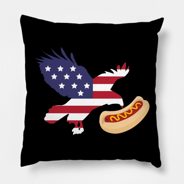 Hot Dog Day America Pillow by thefriendlyone