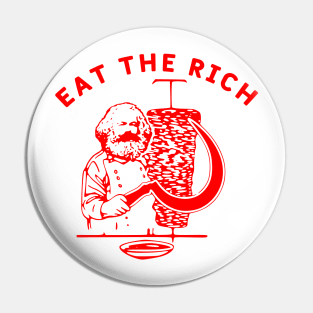 Eat The Rich Marx Döner Kebab Socialist Pin