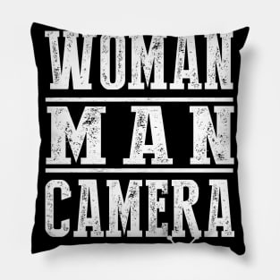 Person Woman Man Camera TV Cognitive Test Shirt Trump Words Pillow