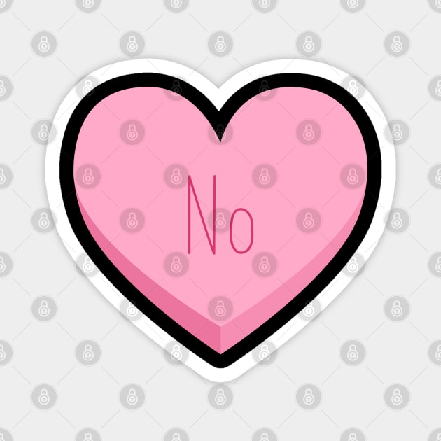 Pink Candy Heart With No Magnet by Punderstandable