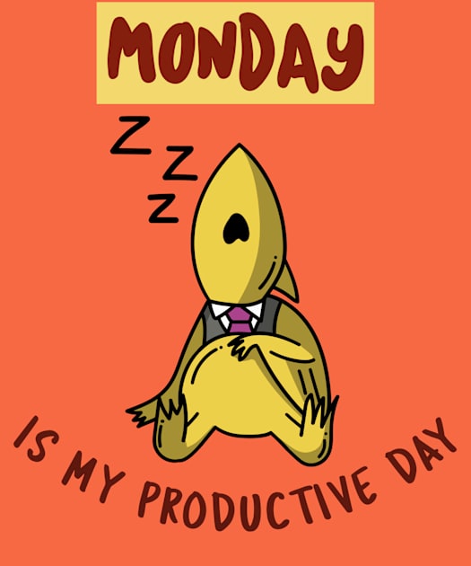 Monday is my productive day Kids T-Shirt by Minimo Creation