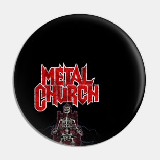 Distressed Metal Church Fanart Pin