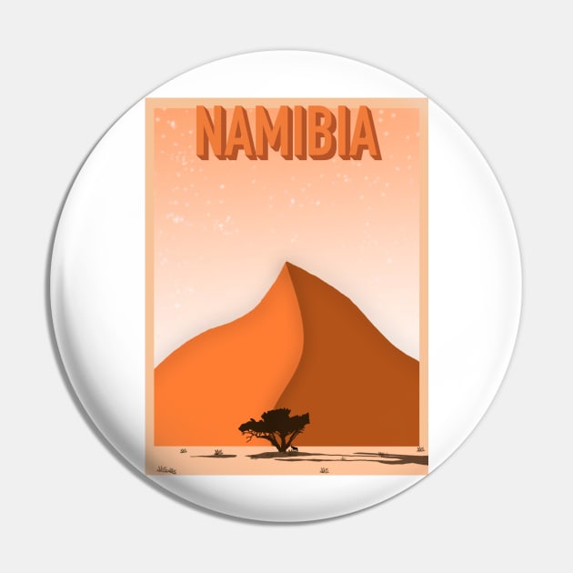 Namibia Travel Poster Pin by Rosemogo