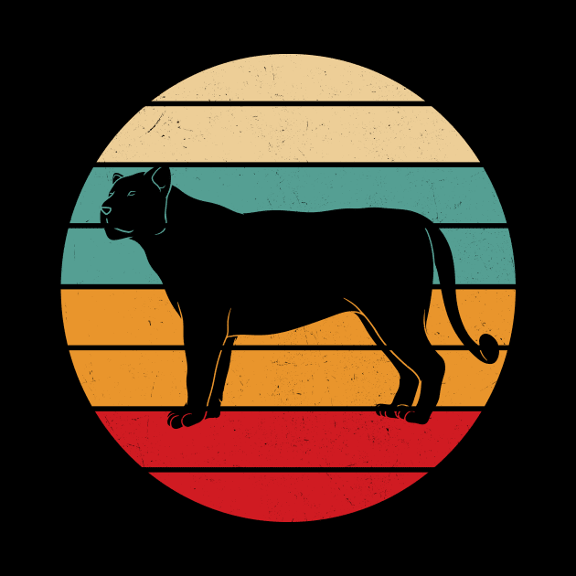 Lion Big Cat Retro Sunset Vintage African Animal by Foxxy Merch