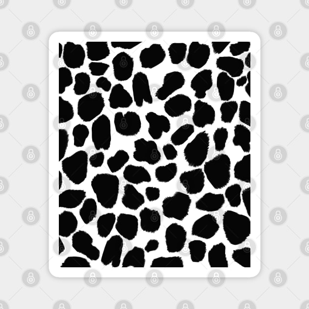 Monochrome Cow Hide Print Magnet by OneThreeSix