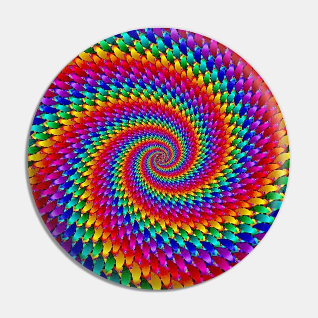 Colored Spiral Pin by Sauher