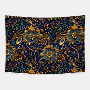 Decorative Indian Floral Textile Tapestry