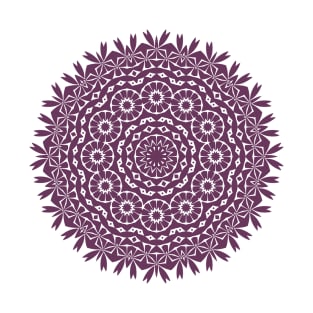 Sacred Leaf Mandala (Purple) T-Shirt