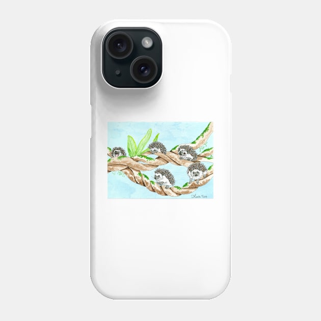 Daily Doodle 5 - Hedgehog Climbers Phone Case by ArtbyMinda